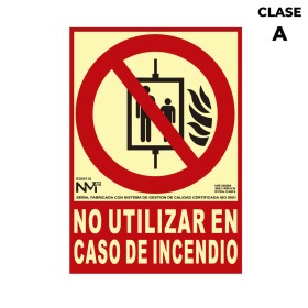 Insegna Normaluz No utilizar en caso de incendio PVC (21 x 30 cm)